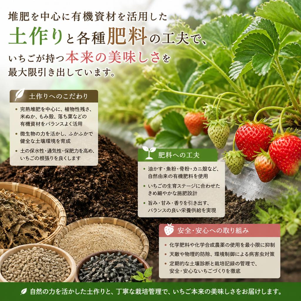 独自の栽培方法と土づくり