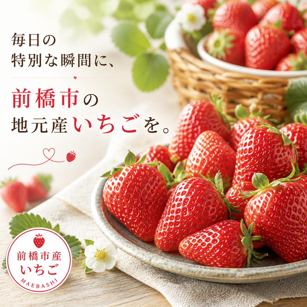 毎日の特別な瞬間に、前橋市の地元産いちごを。