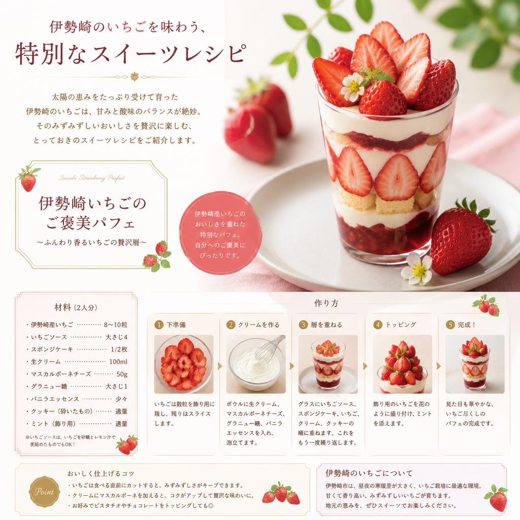 伊勢崎のいちごを味わう、特別なスイーツレシピ