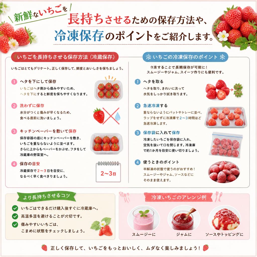 4. 自宅でできるいちごの保存方法