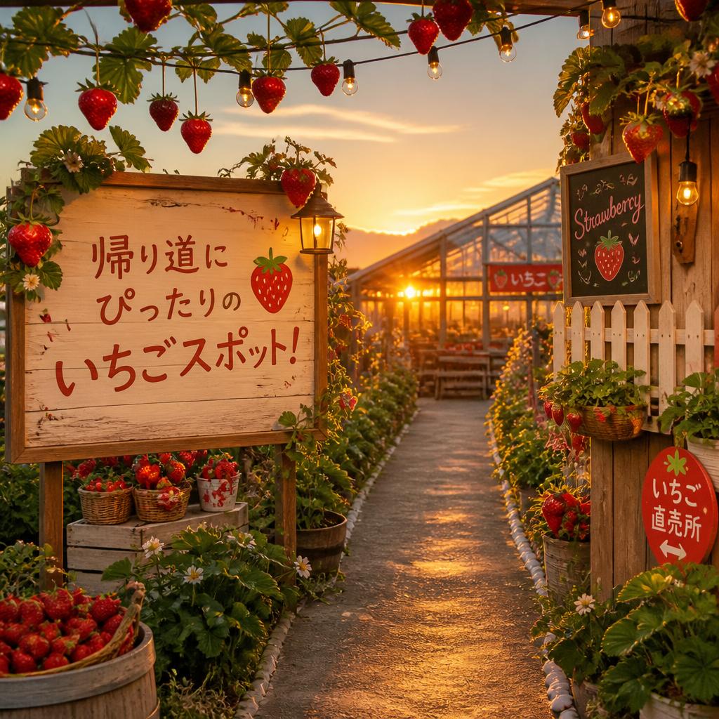 帰り道にぴったりのいちごスポット！
