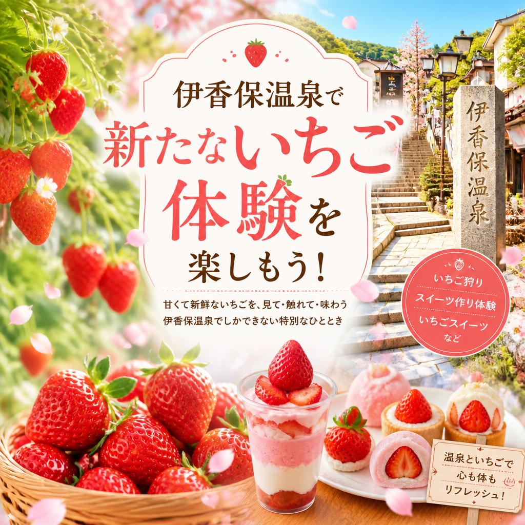 伊香保温泉で新たないちご体験を楽しもう！