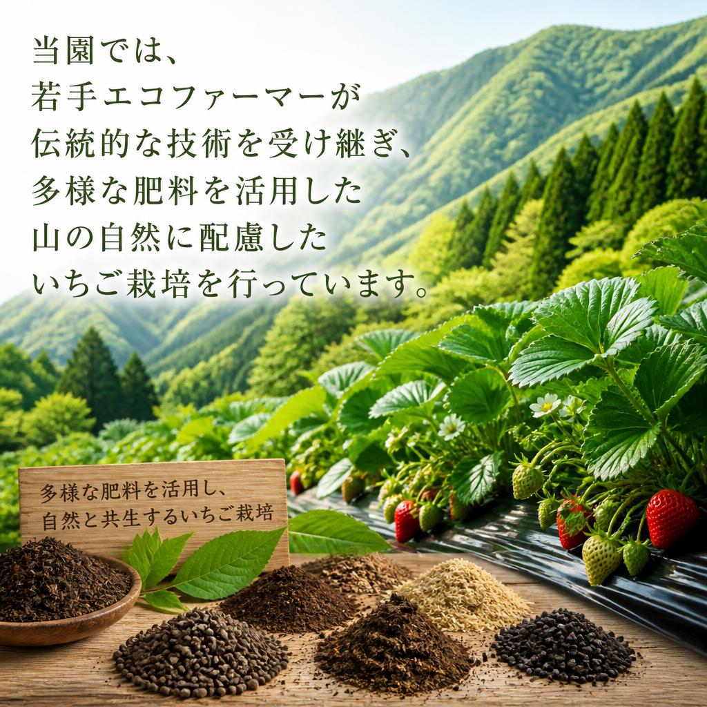 2. 若手エコファーマーによるこだわりのいちご栽培