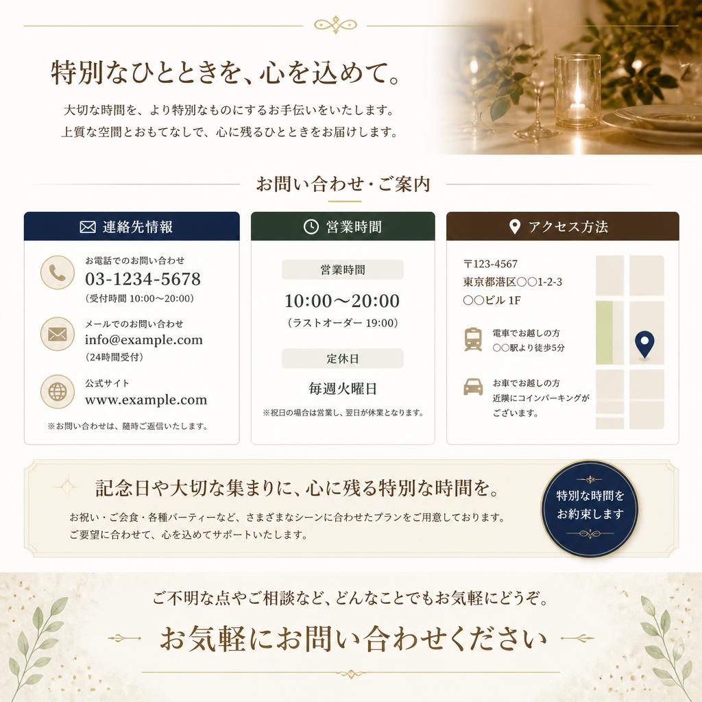 お問い合わせ・アクセス情報
