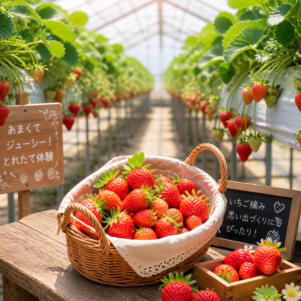 家族や友人と楽しむいちご狩り